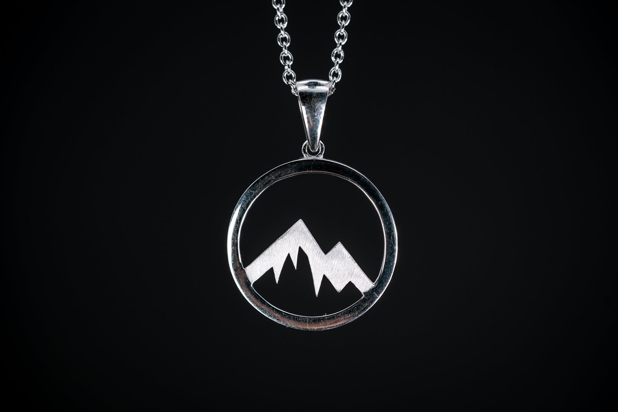 Sterling Silver Mountain Peaks Pendant