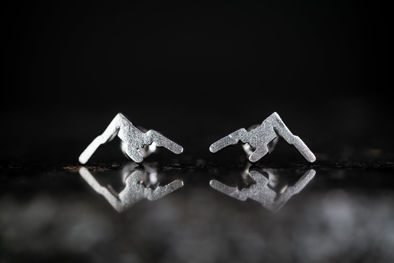 Sterling Silver Mountain Peak Earrings