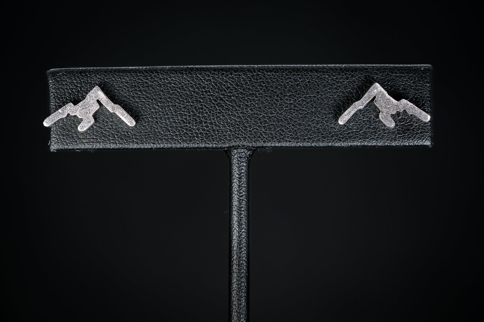 Sterling Silver Small Mountain Peaks Outline Earrings