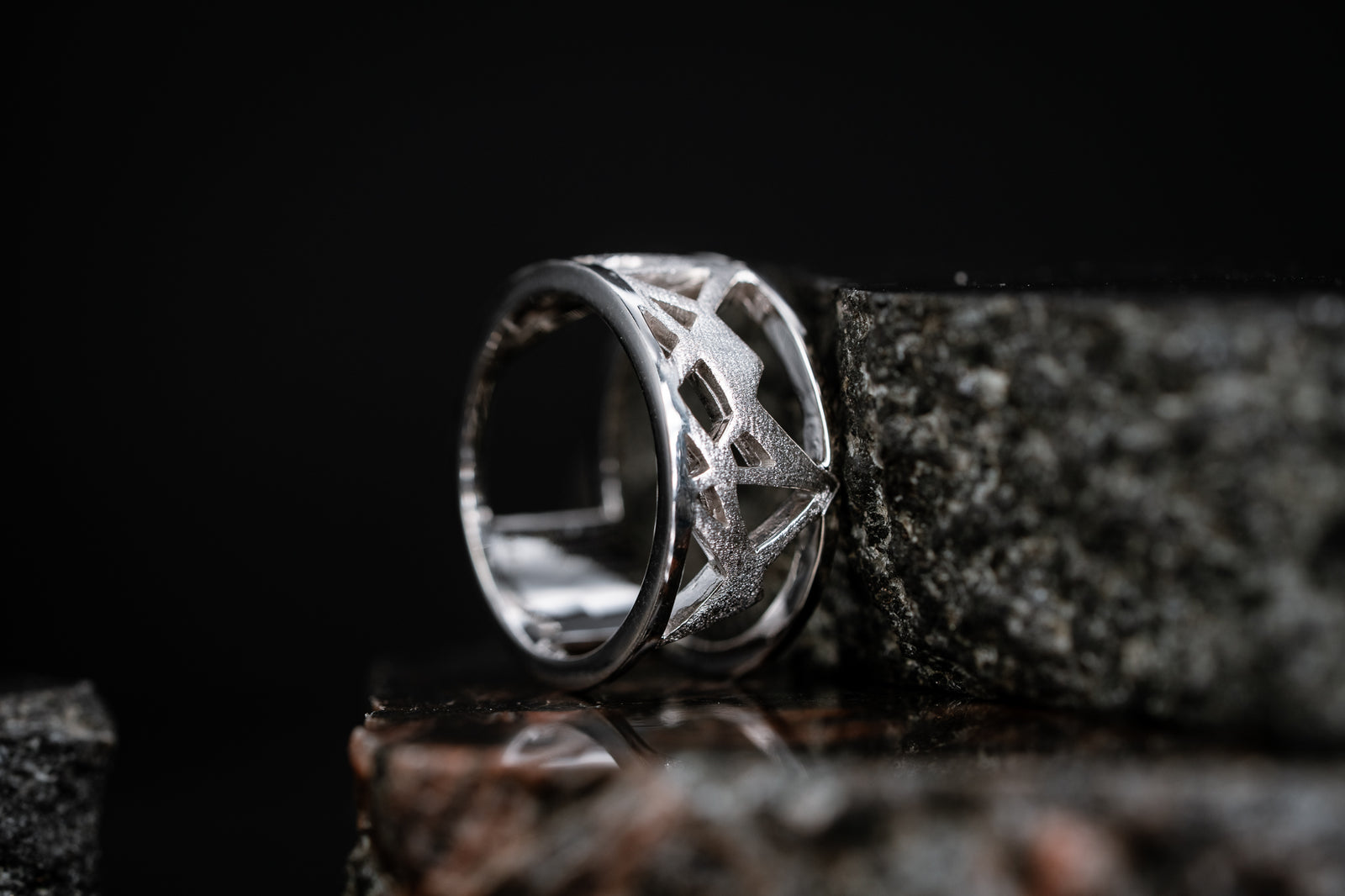 Sterling Silver Mountain Band