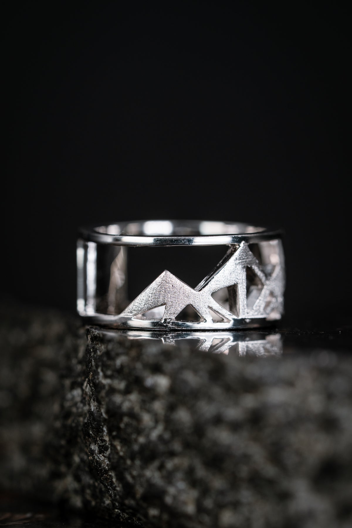 Sterling Silver Mountain Band