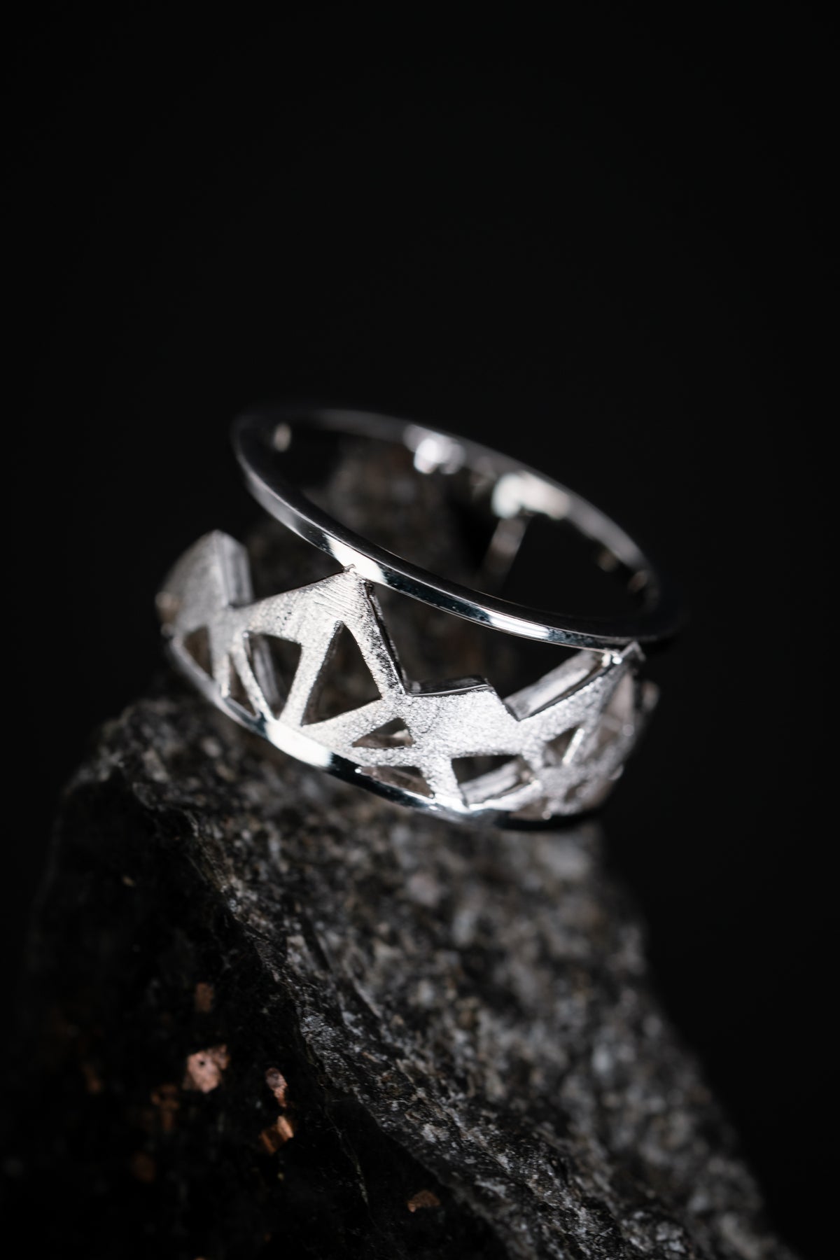 Sterling Silver Mountain Band
