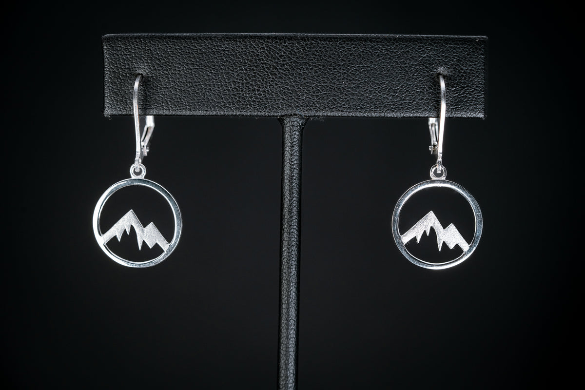 Sterling Silver Small Mountain Peaks Earrings