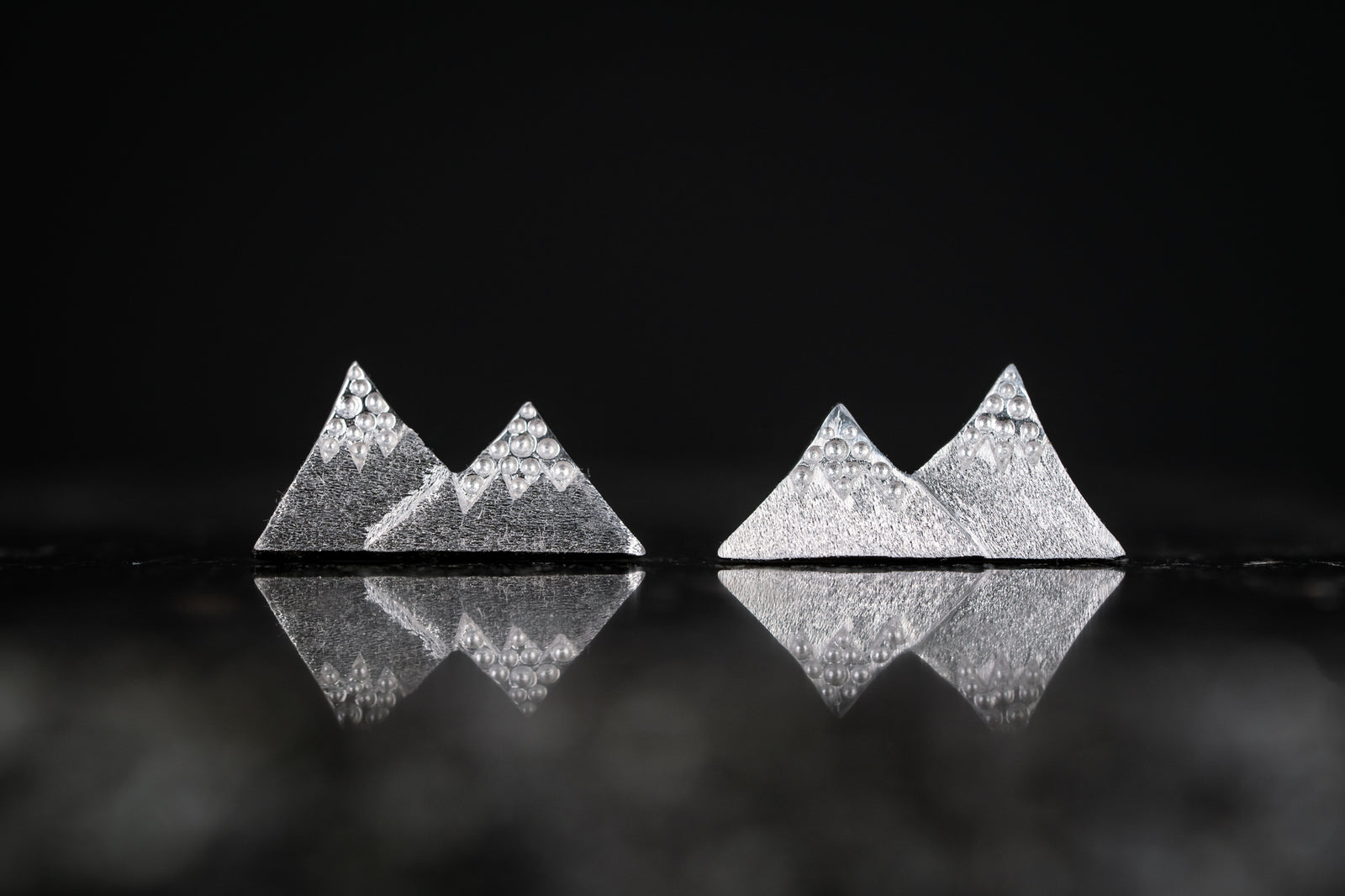 Sterling Silver Mountain Earrings