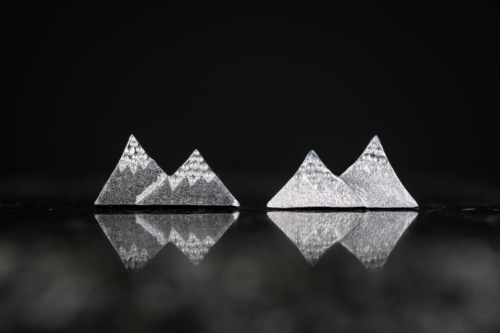 Sterling Silver Mountain Earrings