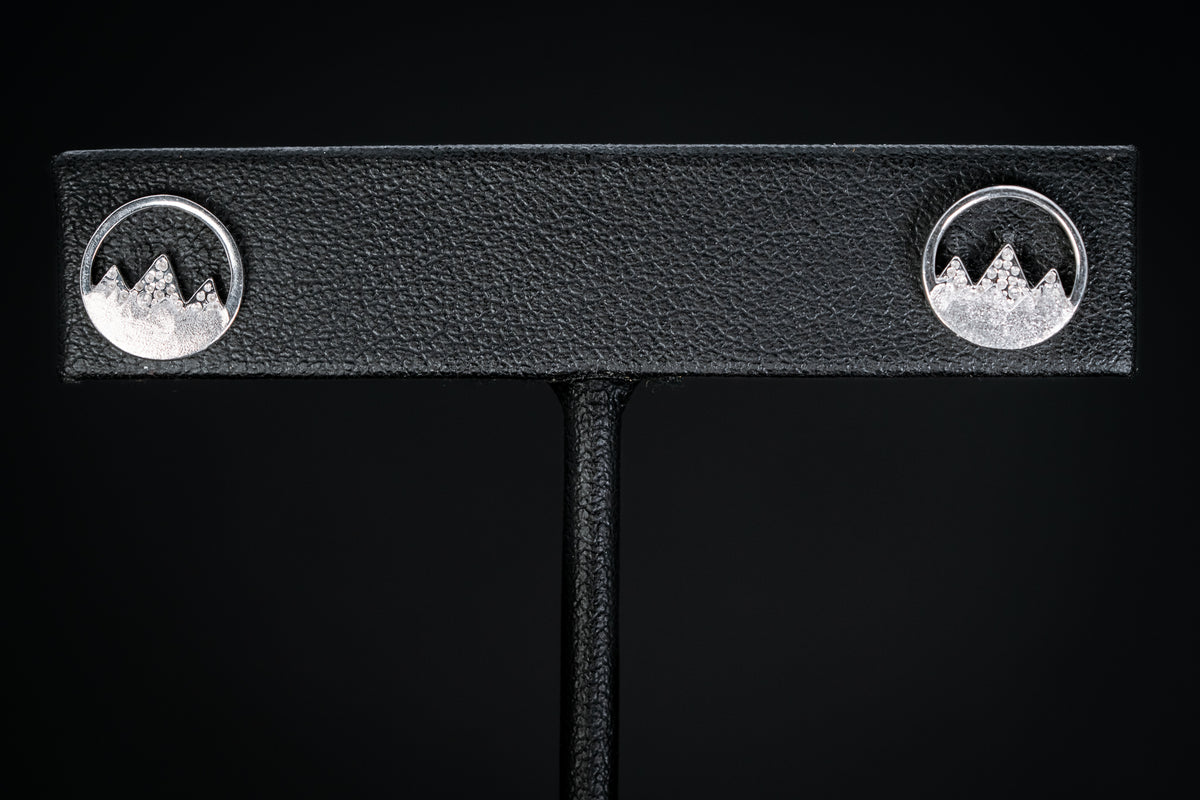 Sterling Silver Small Mountain Earrings