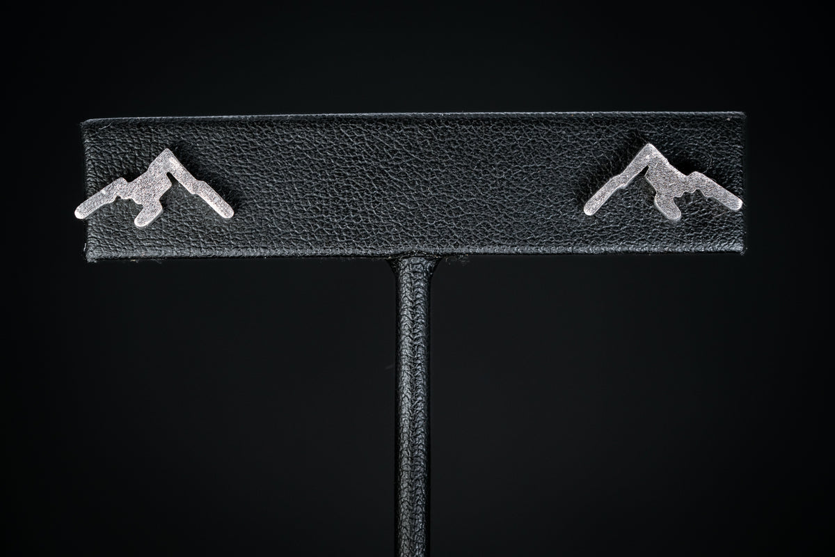 Sterling Silver Mountain Peak Earrings