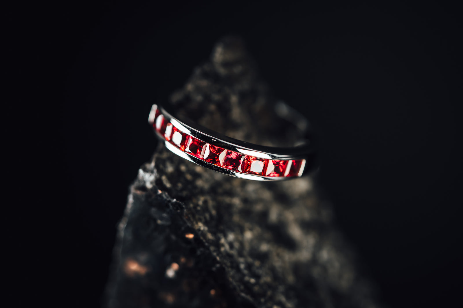 14k White Gold Ruby Ring