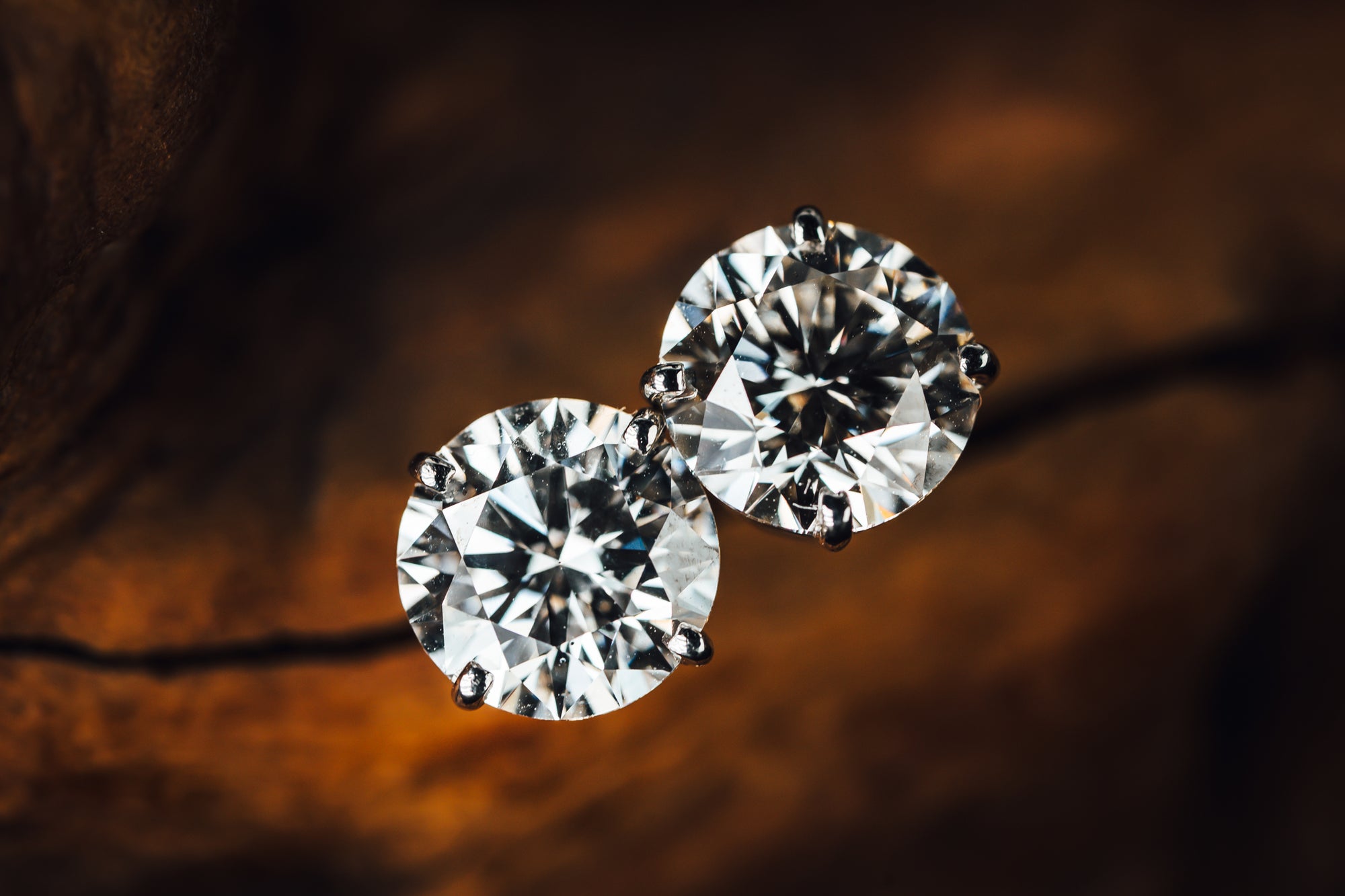 14k White Gold Lab Created Diamond Studs