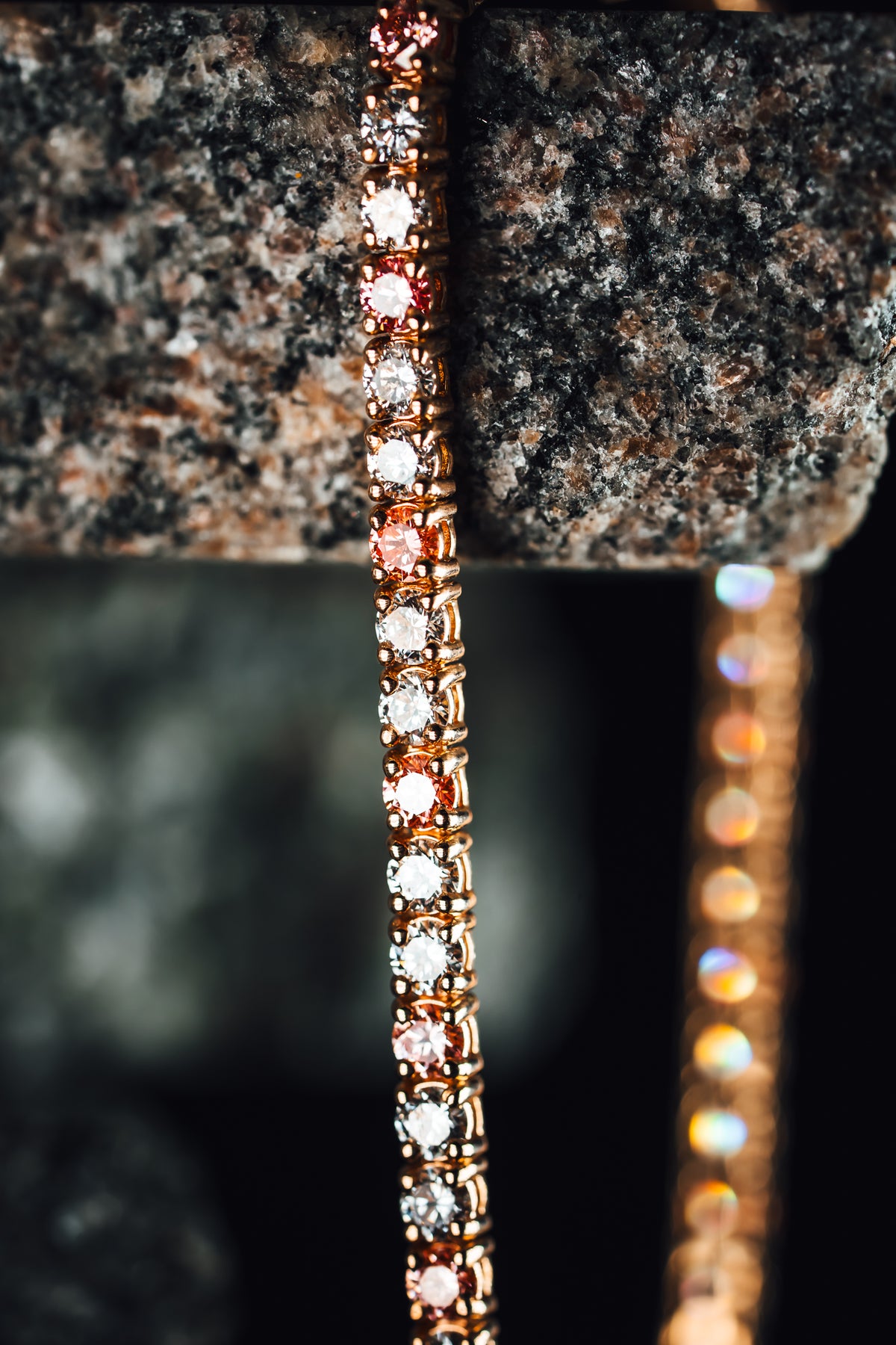 14k Rose Gold Lab Grown Diamond Tennis Bracelet