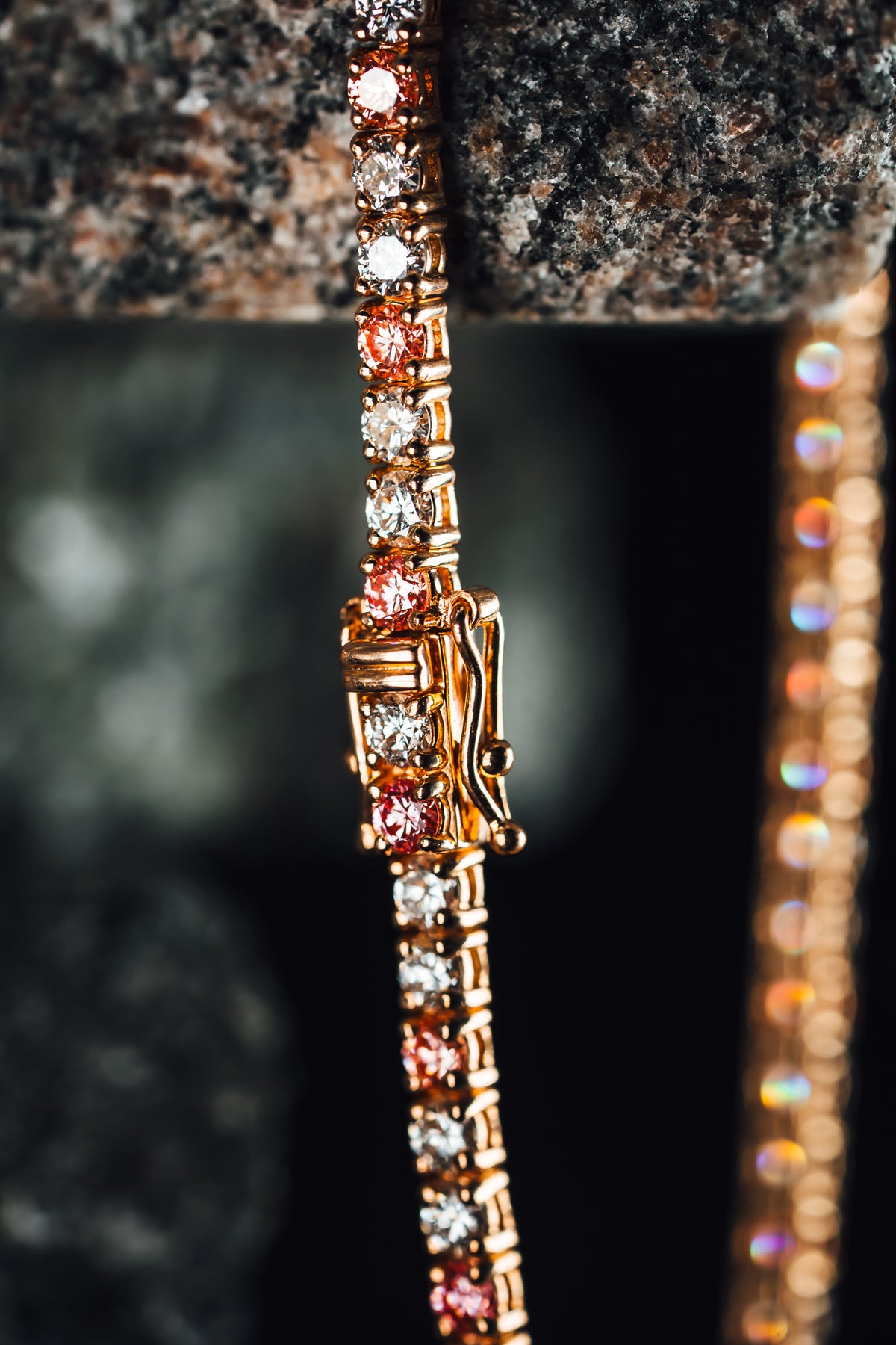 14k Rose Gold Lab Grown Diamond Tennis Bracelet