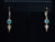 14k Yellow Gold Blue Topaz and Diamond Earrings