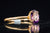 18k Yellow Gold Amethyst and Diamond Ring