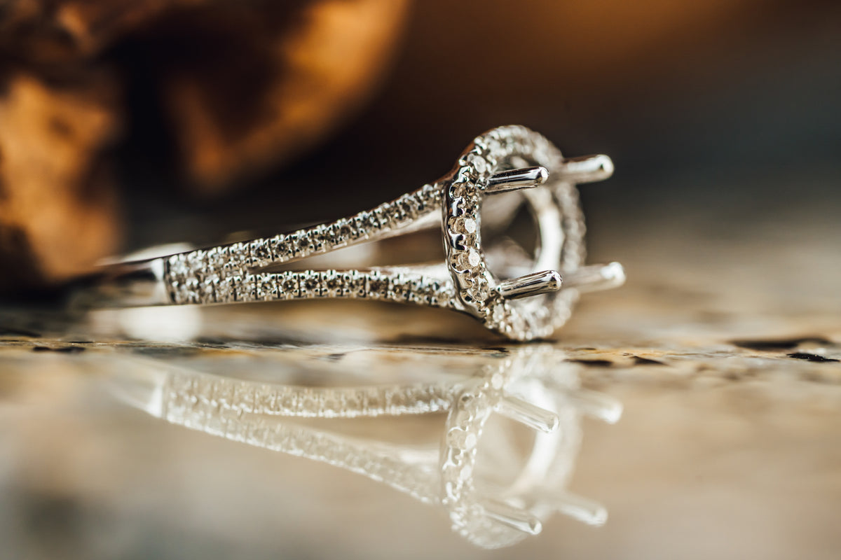 14k White Gold Diamond Semi-Mount