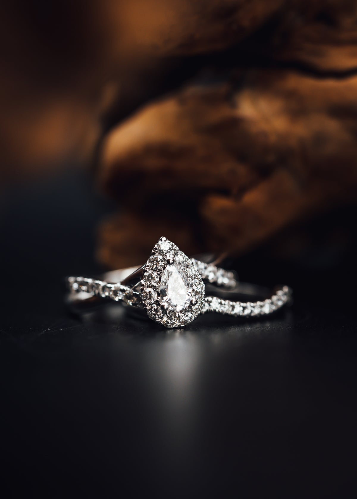 14k White Gold Diamond Wedding Set