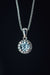14k White Gold Aquamarine and Diamond Pendant