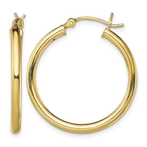 Sterling Silver Yellow Gold Plated Hoop Earrings