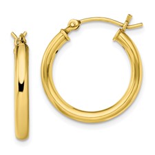 Sterling Silver Yellow Gold Plated Hoop Earrings