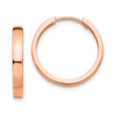 14k Rose Gold Huggie Hoop Earrings