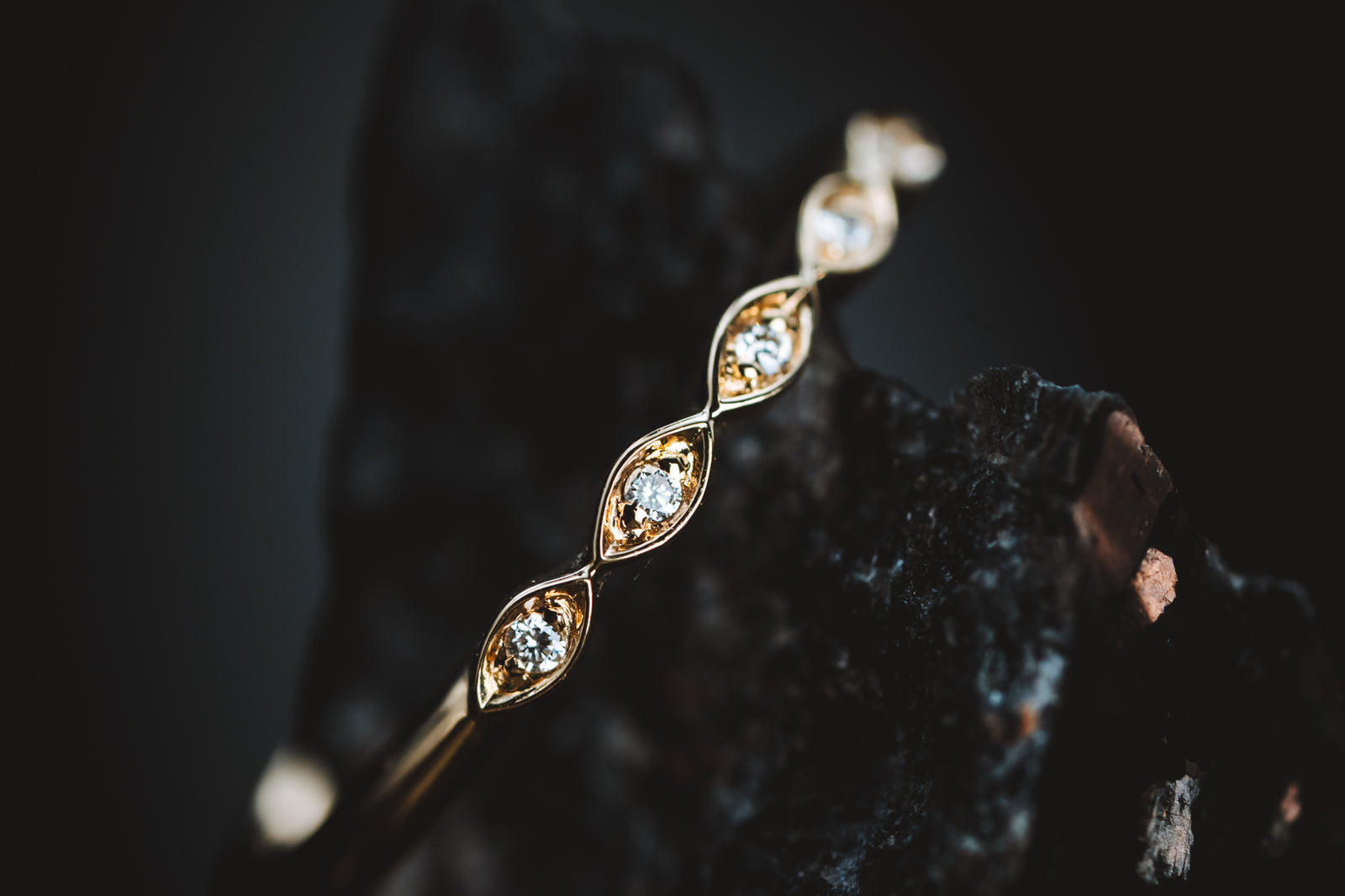 14k Yellow Gold Diamond Band