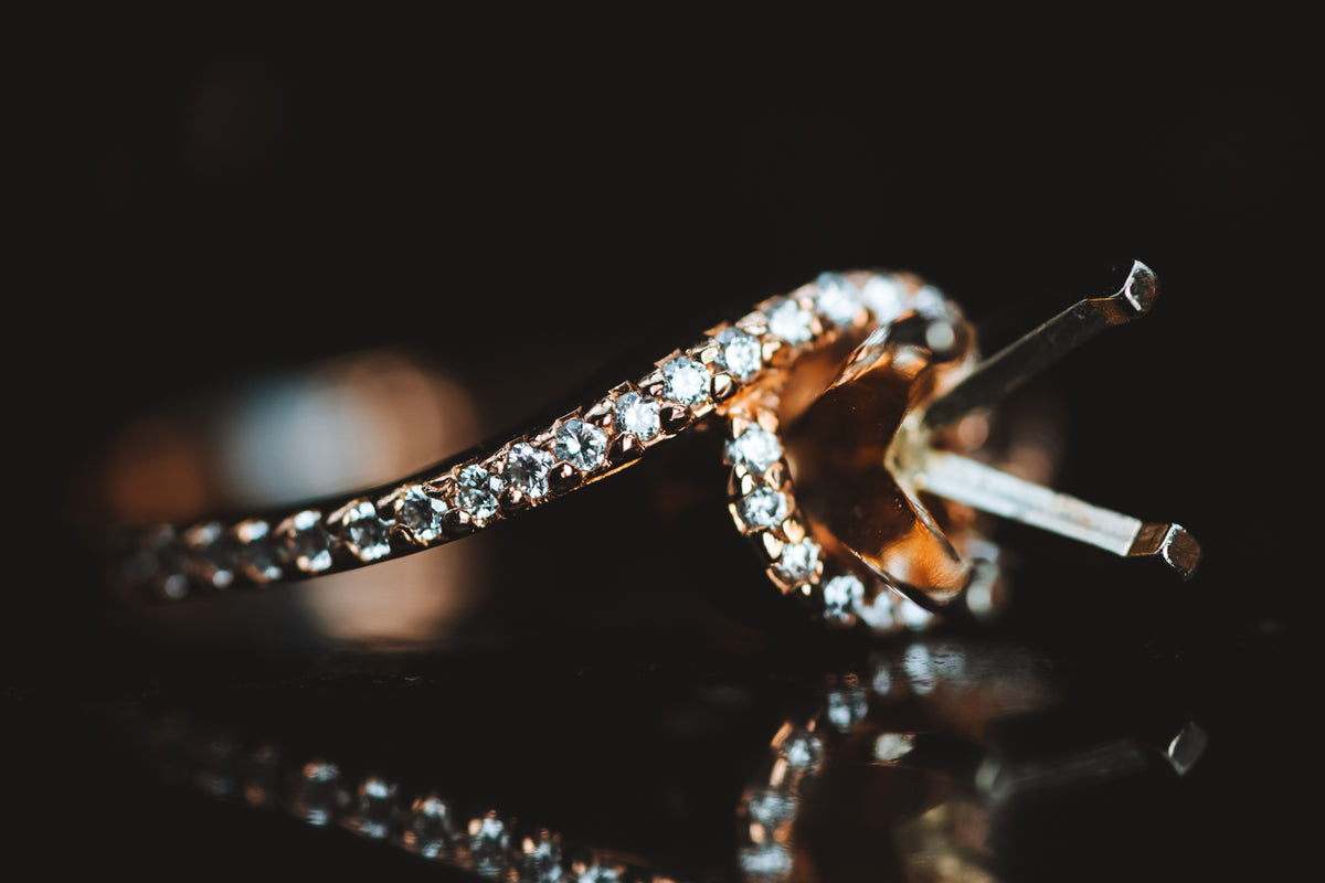 14k Rose Gold and Diamond Mounting