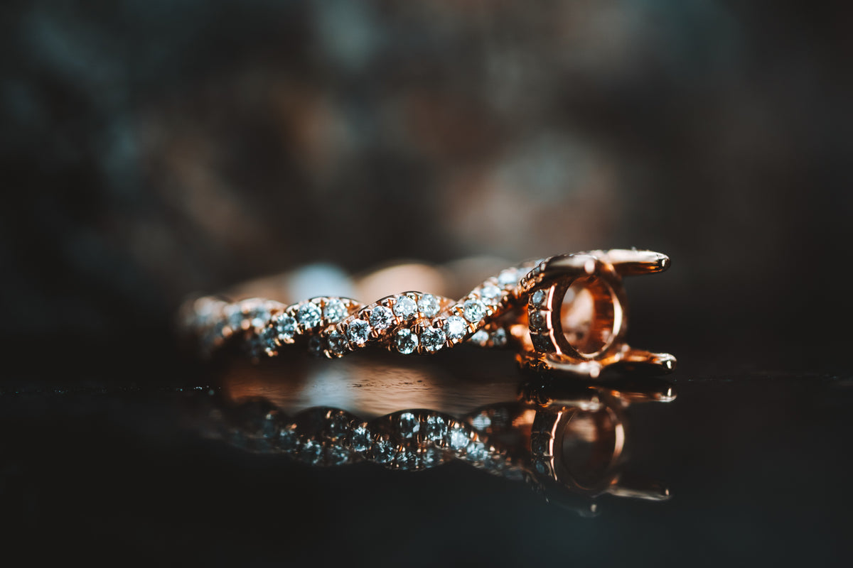 14k Rose Gold and Diamond Mounting