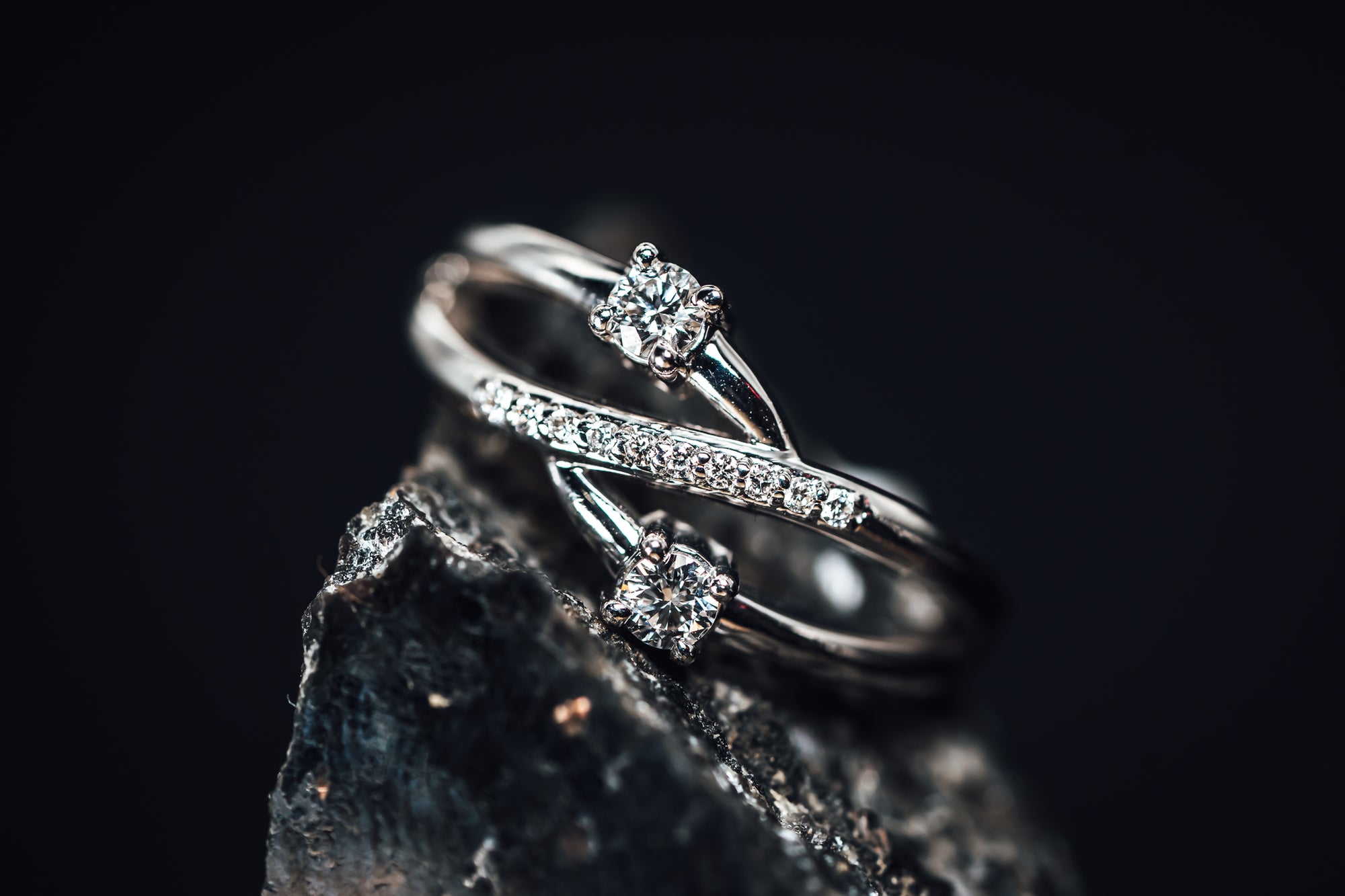 14k White Gold Diamond Ring