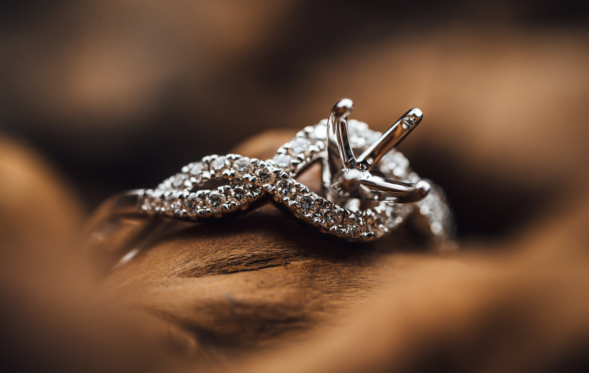 14k White Gold Diamond Mounting