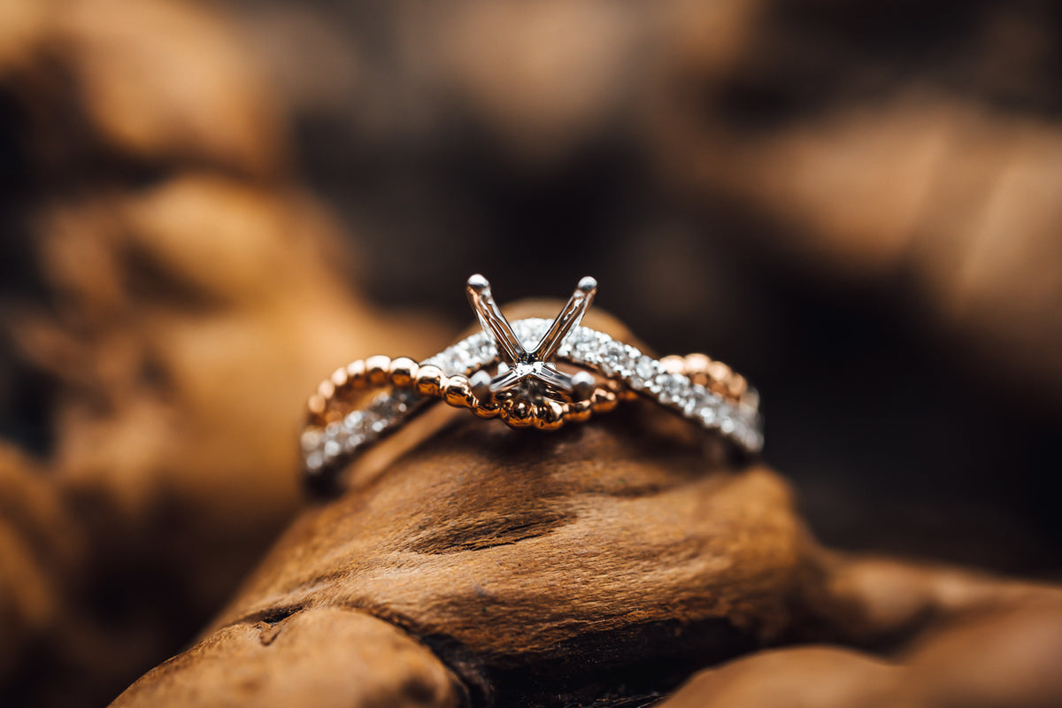 14k White Gold Diamond Mounting