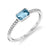 14k White Gold Aquamarine and Diamond Ring