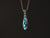 14k Yellow Gold Blue Topaz Pendant