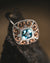 14k Two-Tone Aquamarine and Diamond Ring