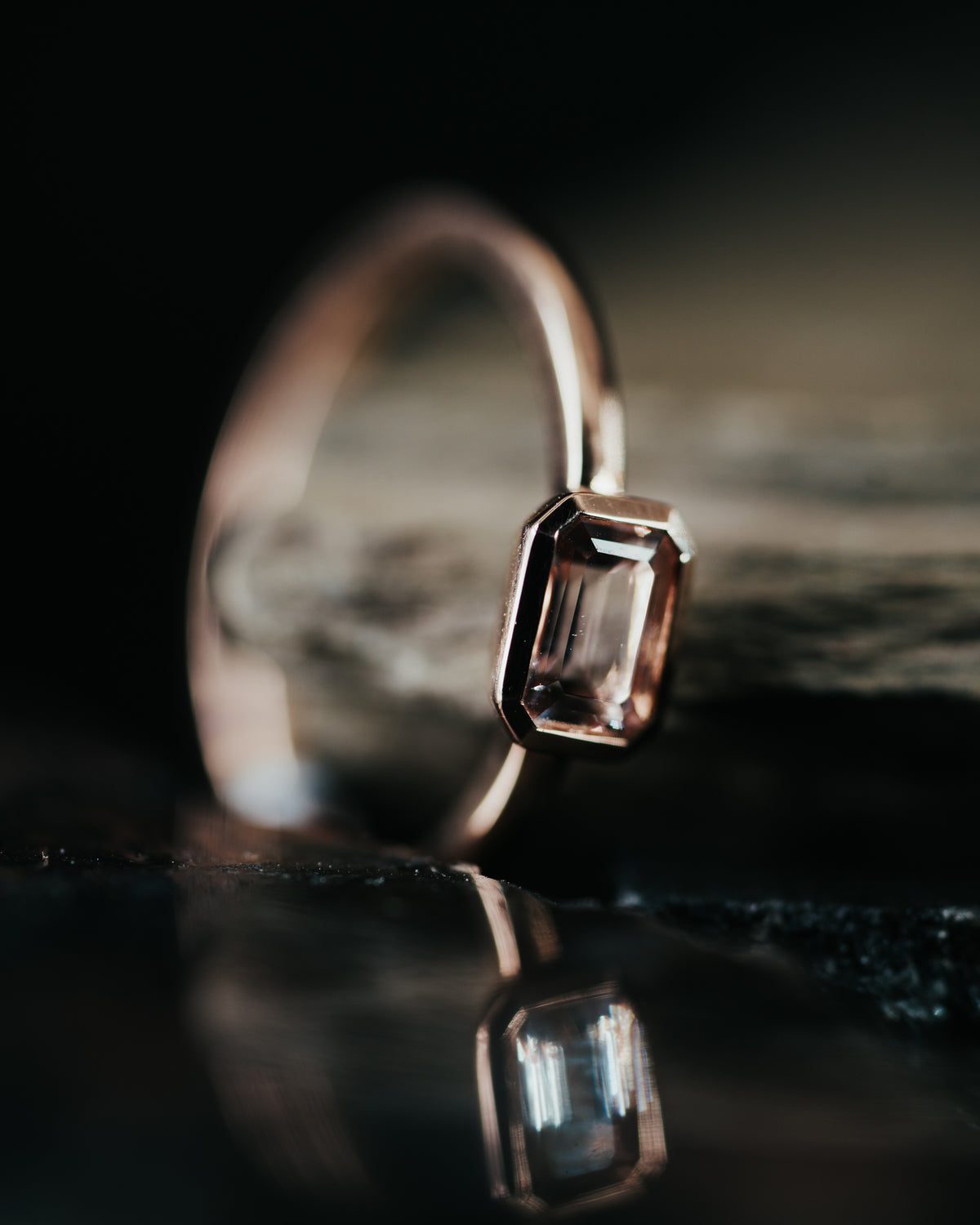 14k Rose Gold Morganite Ring