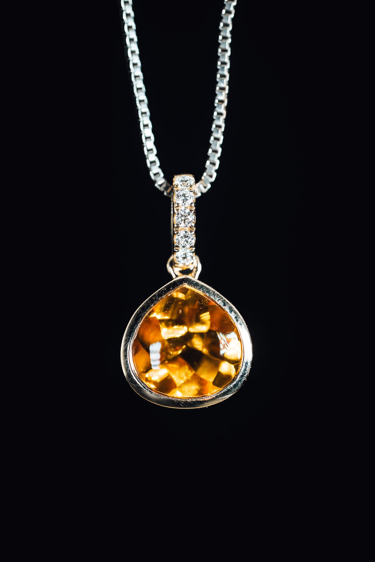 14k Yellow Gold Citrine Pendant