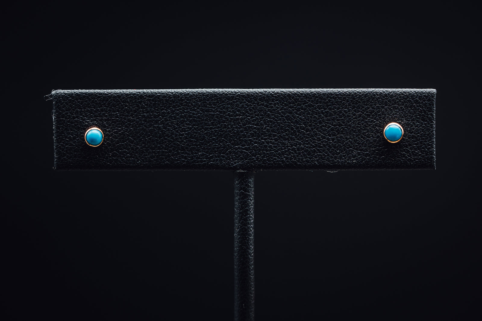 14k Rose Gold Turquoise Studs