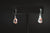 Sterling Silver Lab Grown Peachy Pink Stone Drop Earrings
