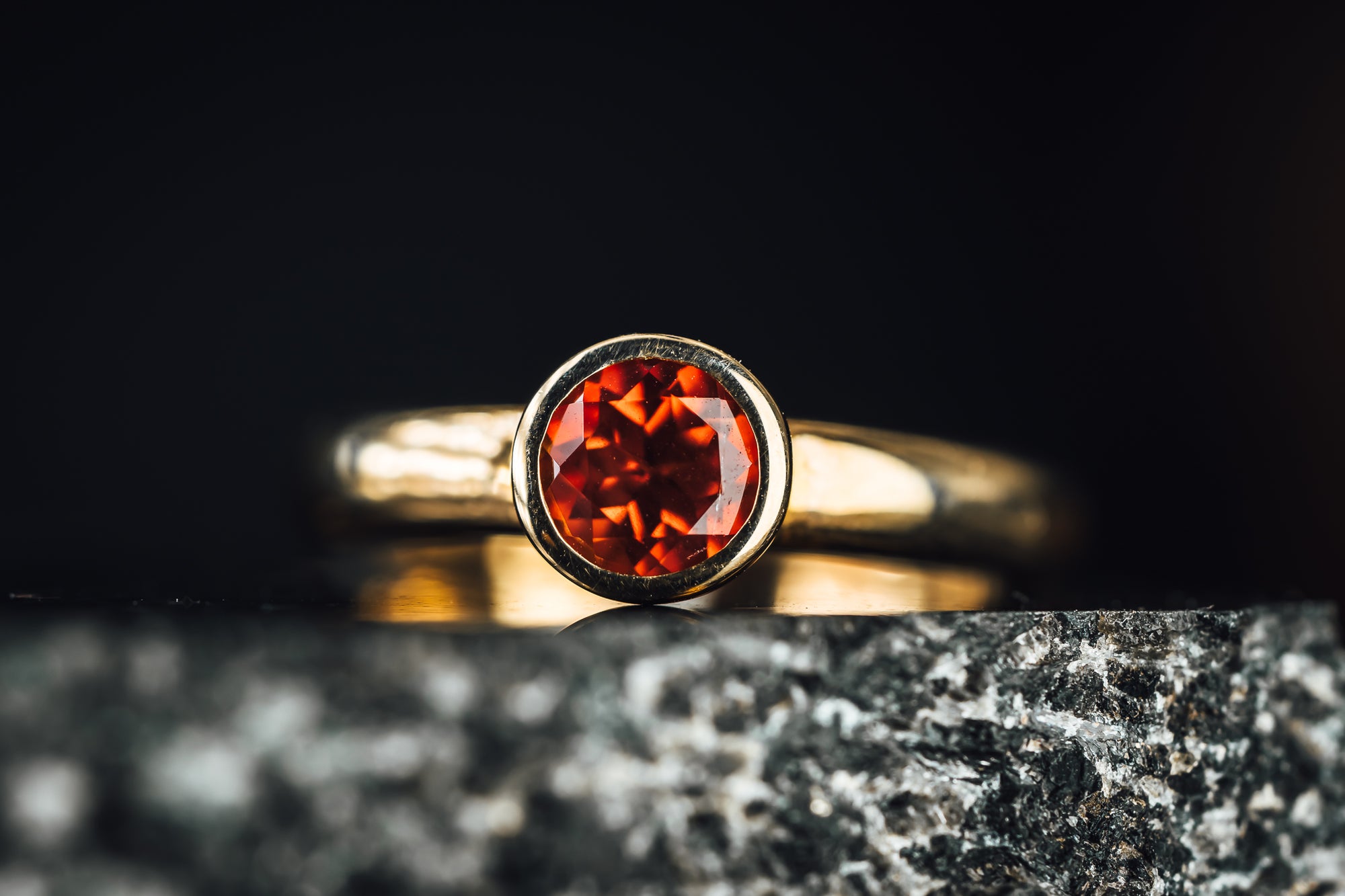 10k Rose Gold Oregon Sunstone Ring