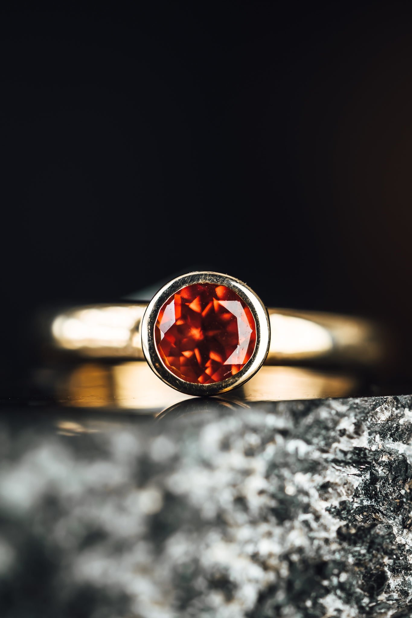 10k Rose Gold Oregon Sunstone Ring