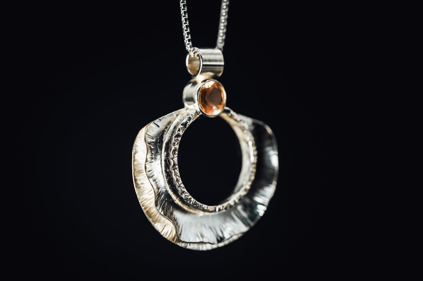 Sterling Silver and Oregon Sunstone Pendant