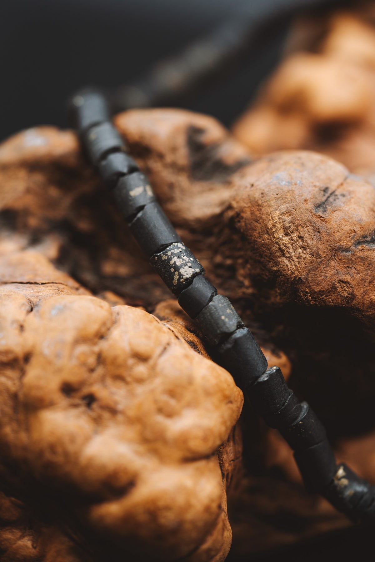 Slate Necklace with Flecks of Pyrite