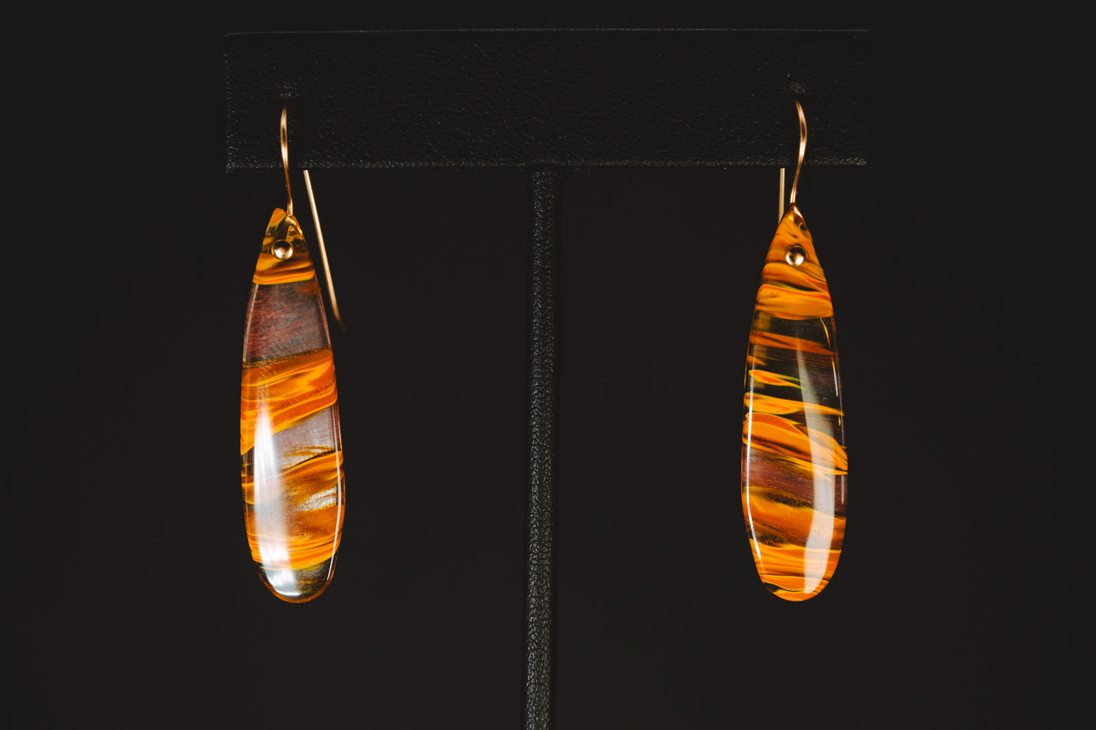 Sterling Silver Yellow Gold Filled Strawberry Quartz Earrings