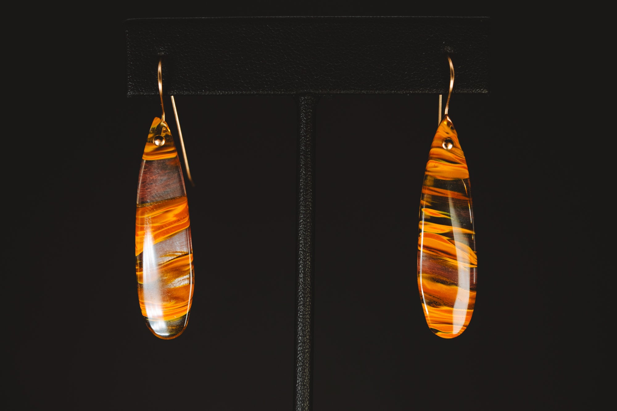 Sterling Silver Yellow Gold Filled Strawberry Quartz Earrings