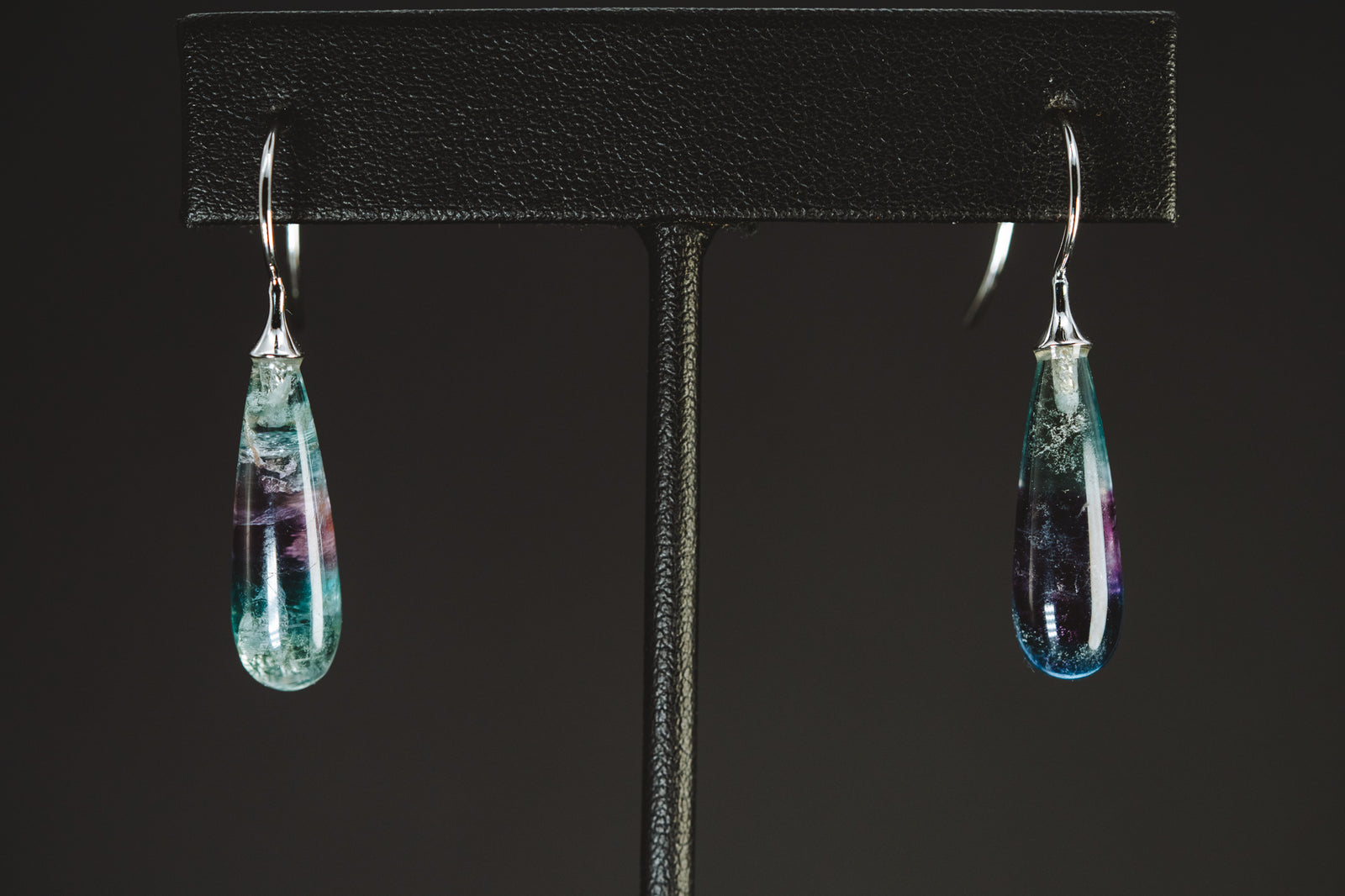 Sterling Silver Fluorite Earrings