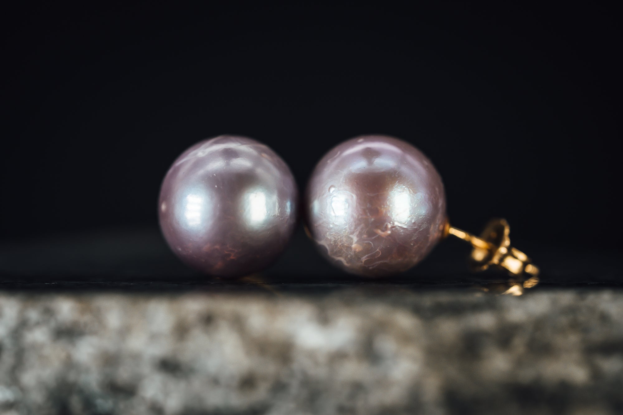 14k Yellow Gold 11.5 mm Freshwater Pearl Earrings