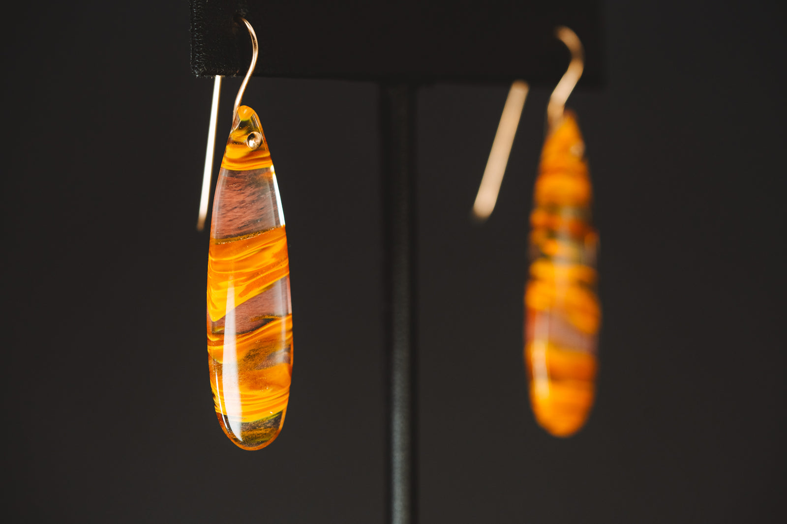 Sterling Silver Yellow Gold Filled Strawberry Quartz Earrings