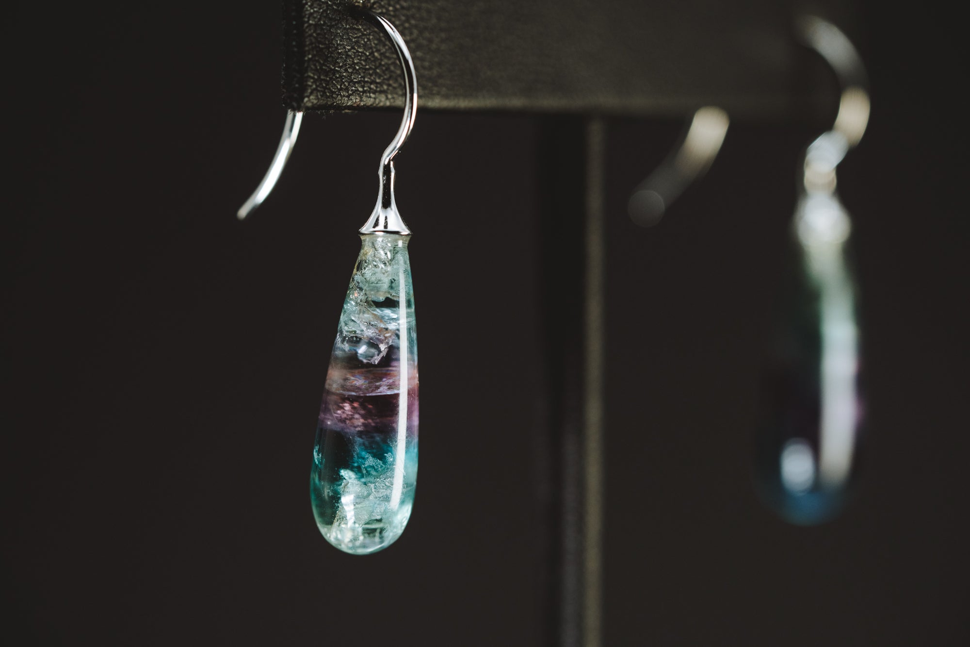 Sterling Silver Fluorite Earrings