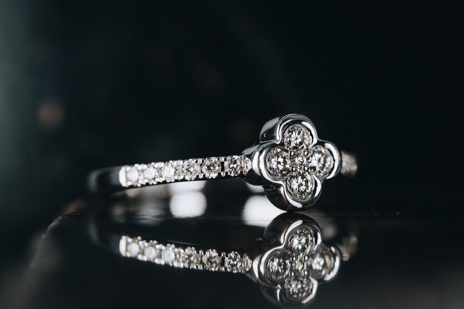 14k White Gold Diamond Ring