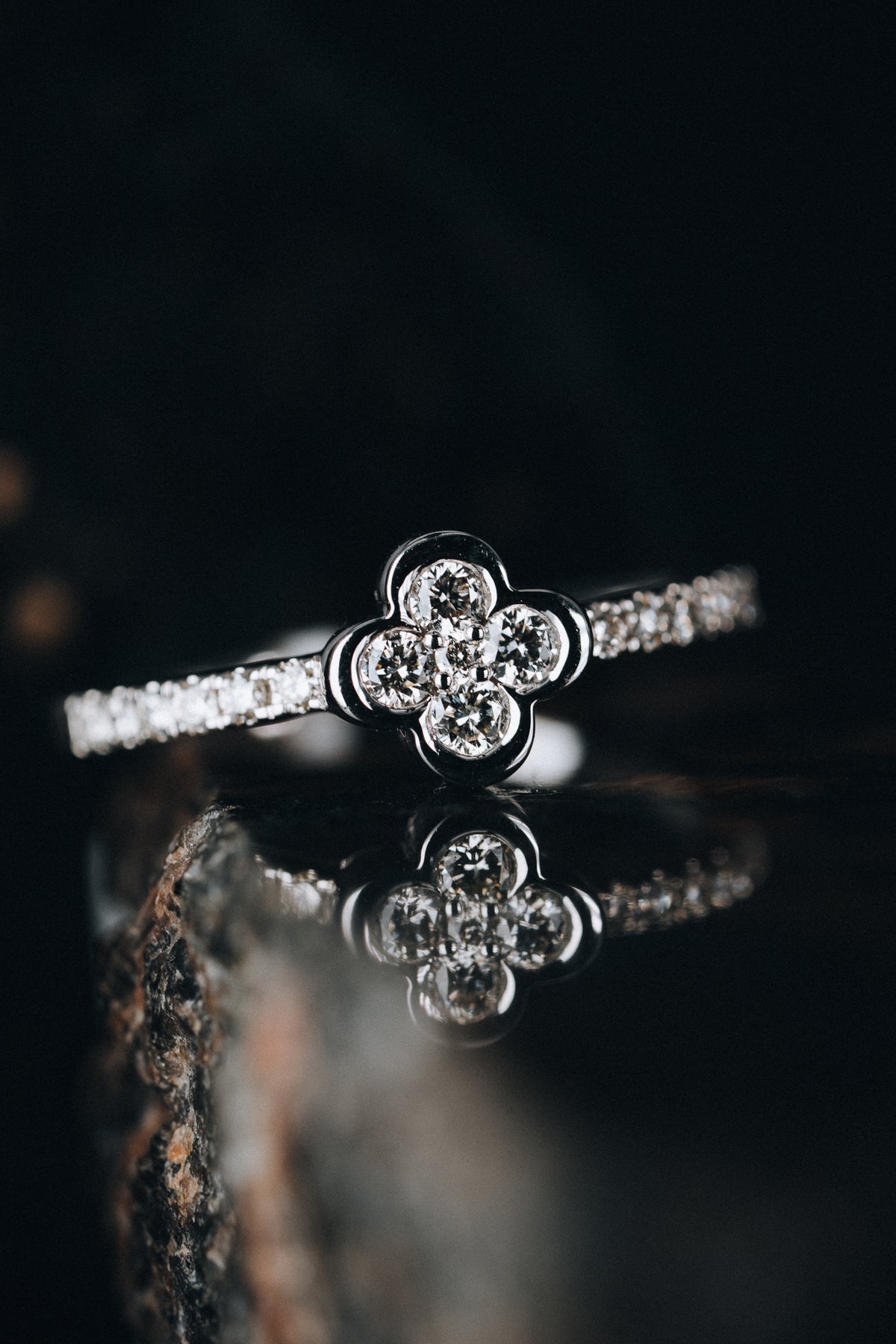 14k White Gold Diamond Ring