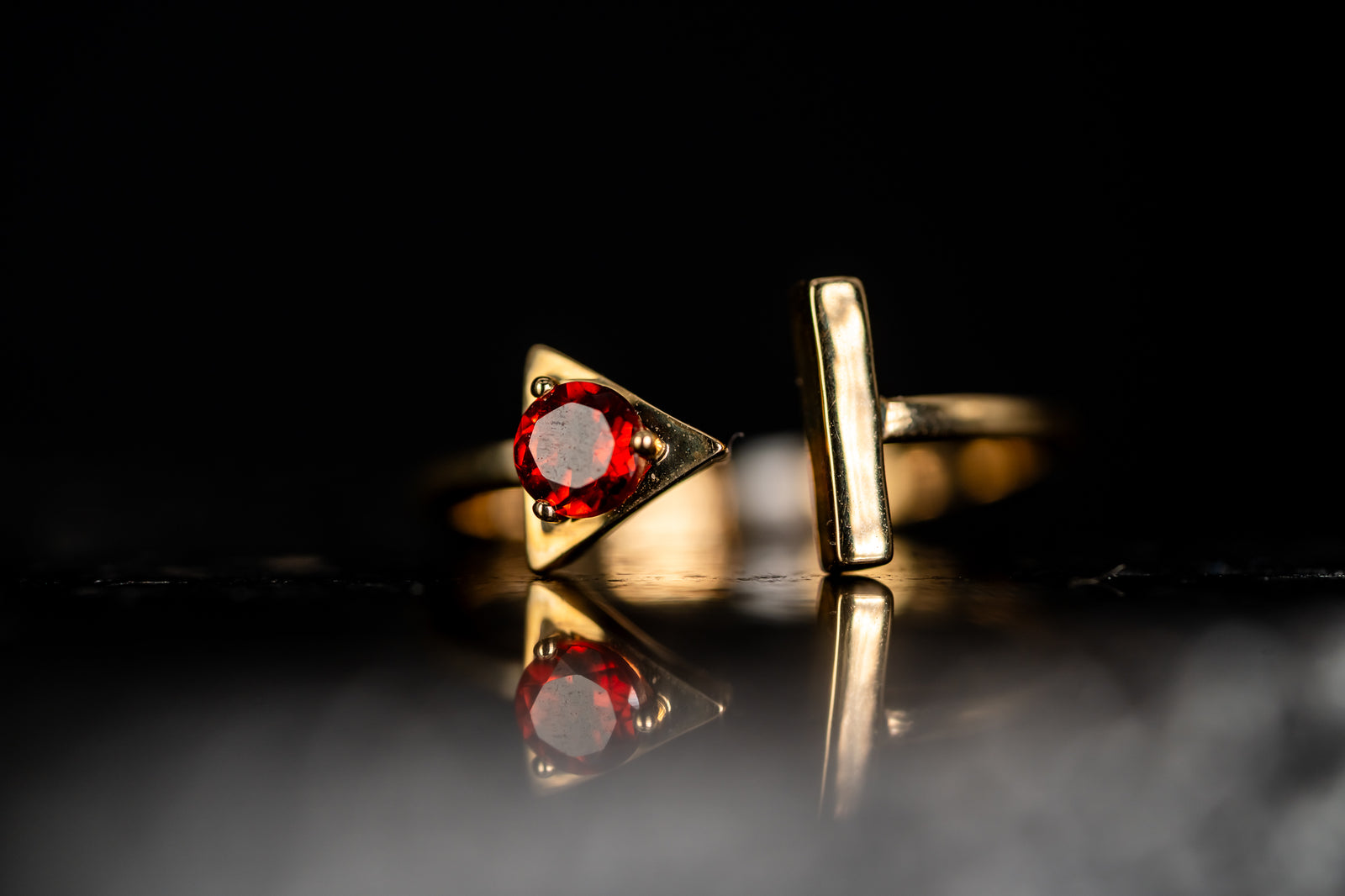 14k Yellow Gold Mozambique Garnet Ring