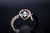 14k White Gold Rose Cut Pear Shape Diamond Ring